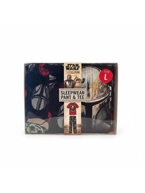 Briefly Stated Star Wars Sleepwear Set Mens L Grogu 2PC Pajama Set Boxed